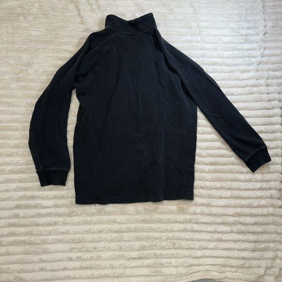Eddie Bauer Mens Black Sweater Shirt Quarter Zip Size Small - Picture 8 of 8